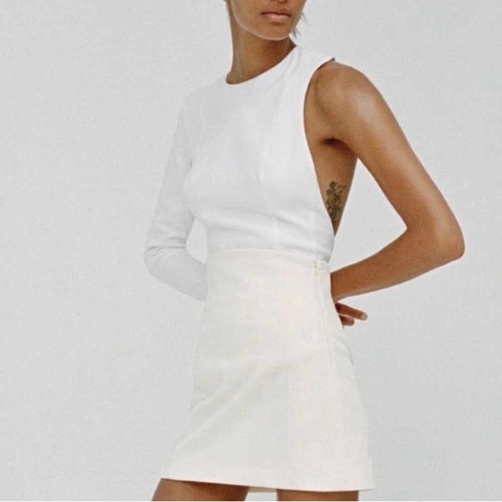 Zara | Asymmetrical Open-Back Bodysuit